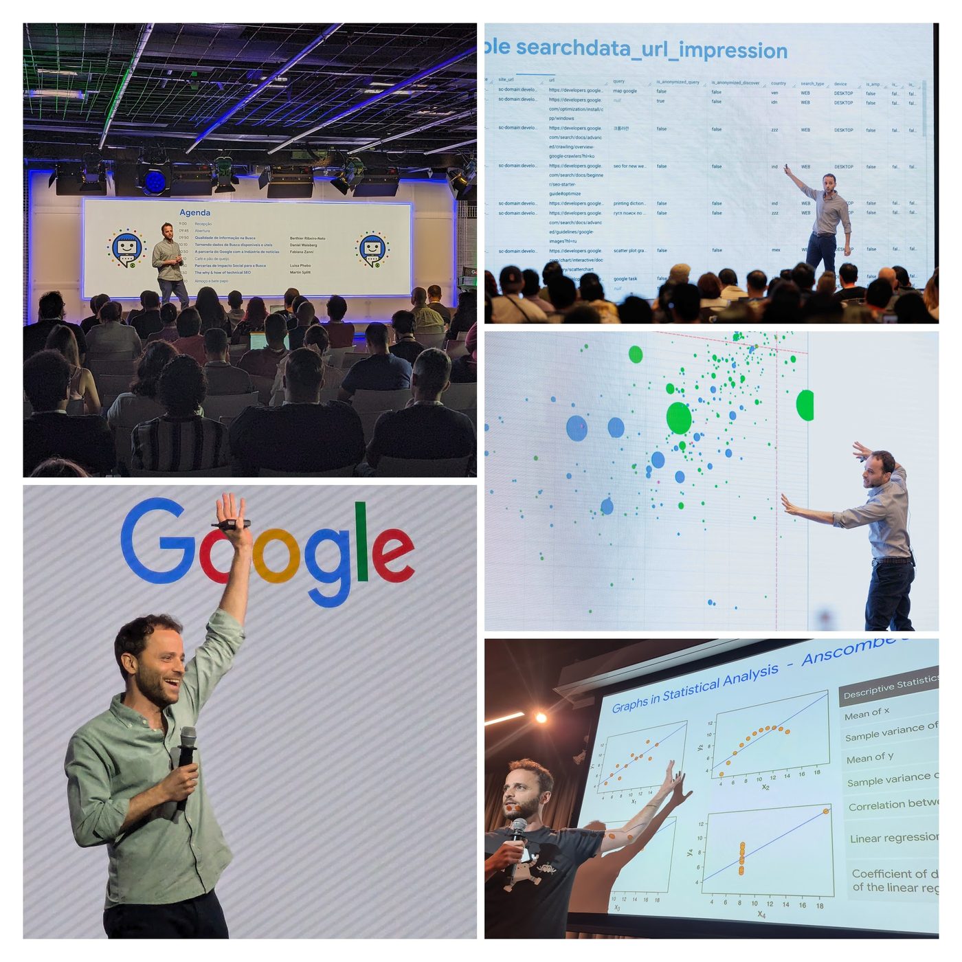 Daniel Waisberg presenting at conferences in Brazil, Israel, Bangkok and Switzerland